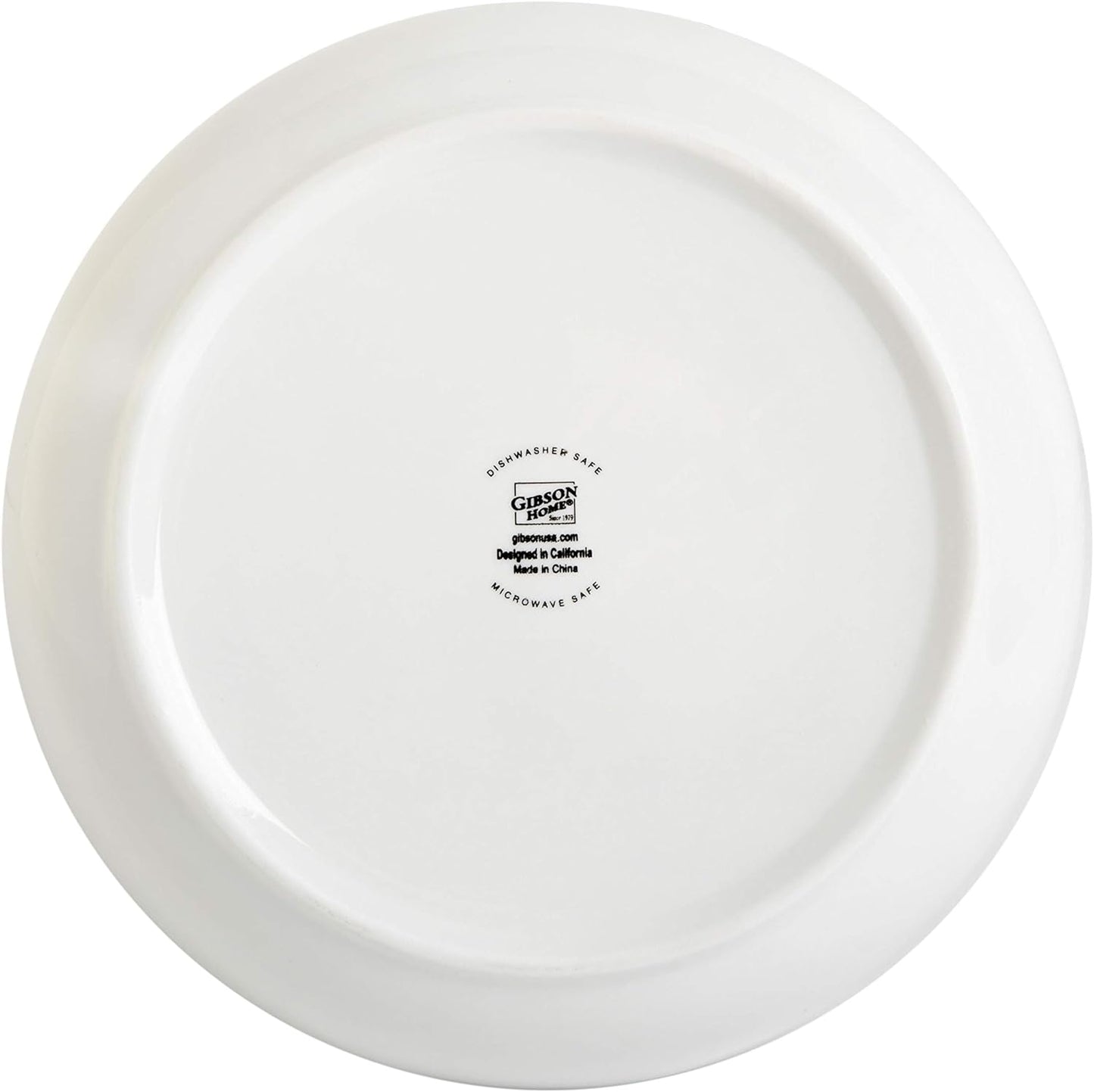 Gibson Home Zen Buffet 4-Piece 41oz Salad Bowls Porcelain Ceramic Chip and Scratch Resistant Pasta Bowl, Serving Bowls, Soup Bowls Set, Large Capacity, Dishwasher & Microwave Safe White