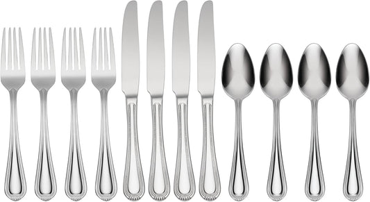 Oneida 895267 Countess 12 Piece Everyday Flatware Set, Metallic