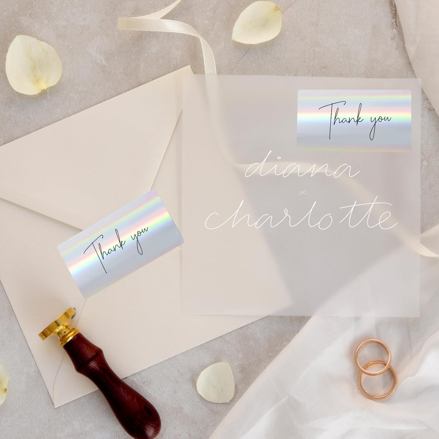 2x4 Inch Holographic Thermal Labels, Silver Direct Thermal Stickers Label, Self-Adhesive Glitter Thermals Printer Sticker Labels, Perforation Line Design- 200Pcs/ 1 Roll