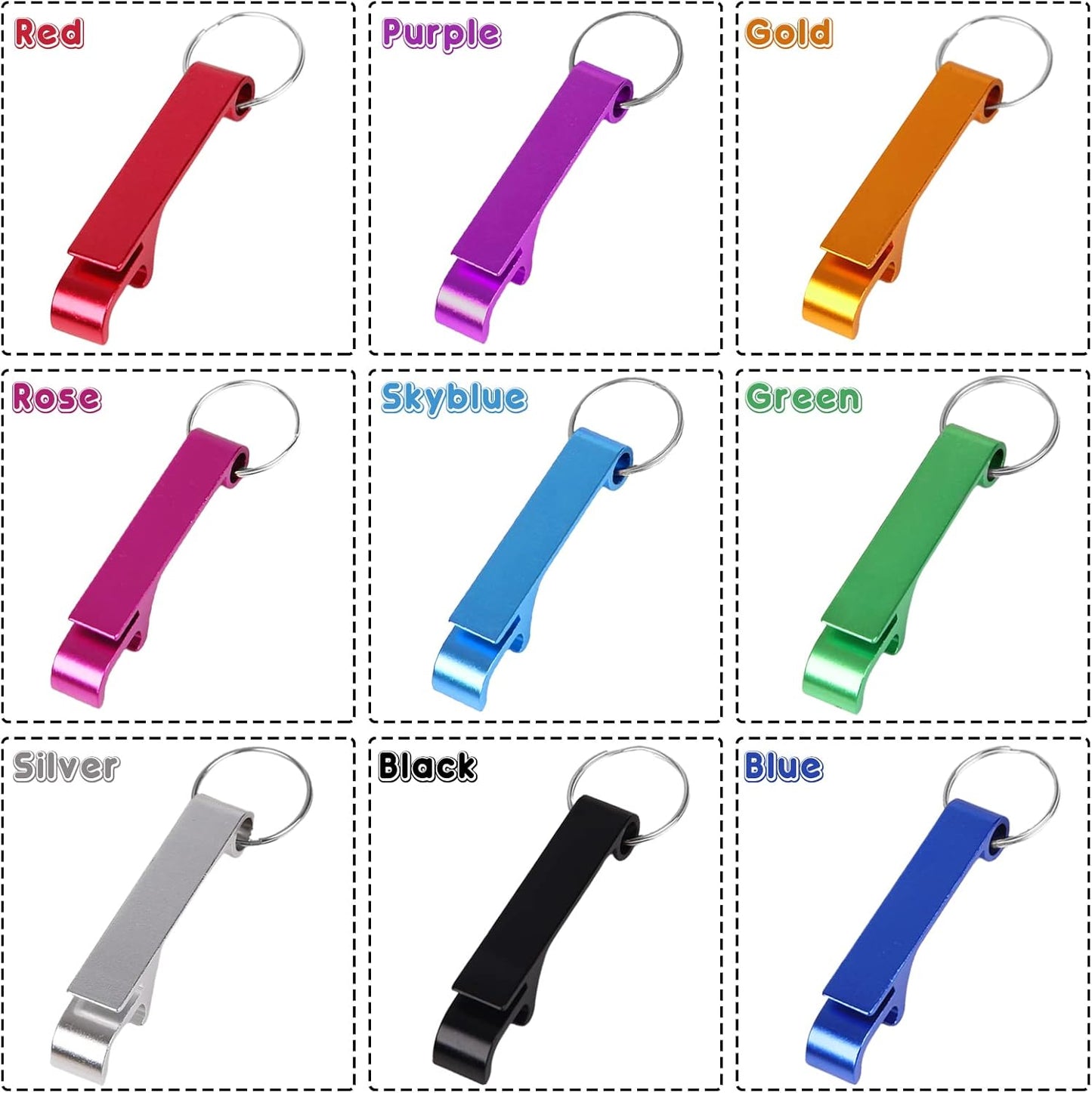 150PCS Personalized Bottle Opener Keychain Bulk Custom Beer Bottle Opener with Logo Text Engraved Wedding Bottle Opener Favors Customized Gifts for Guests Baby Shower Birthday Party-Silver