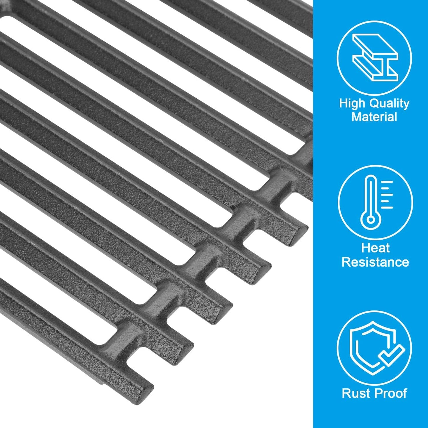 Cast Iron Grill Grates & Emitter Plates for Charbroil Commercial Infrared 4 Burner 463242715, 463242716, 463276016, 466242715, 466242815, 463257520, G533-0009-W1 G5330009W1 G533-0009-W1A