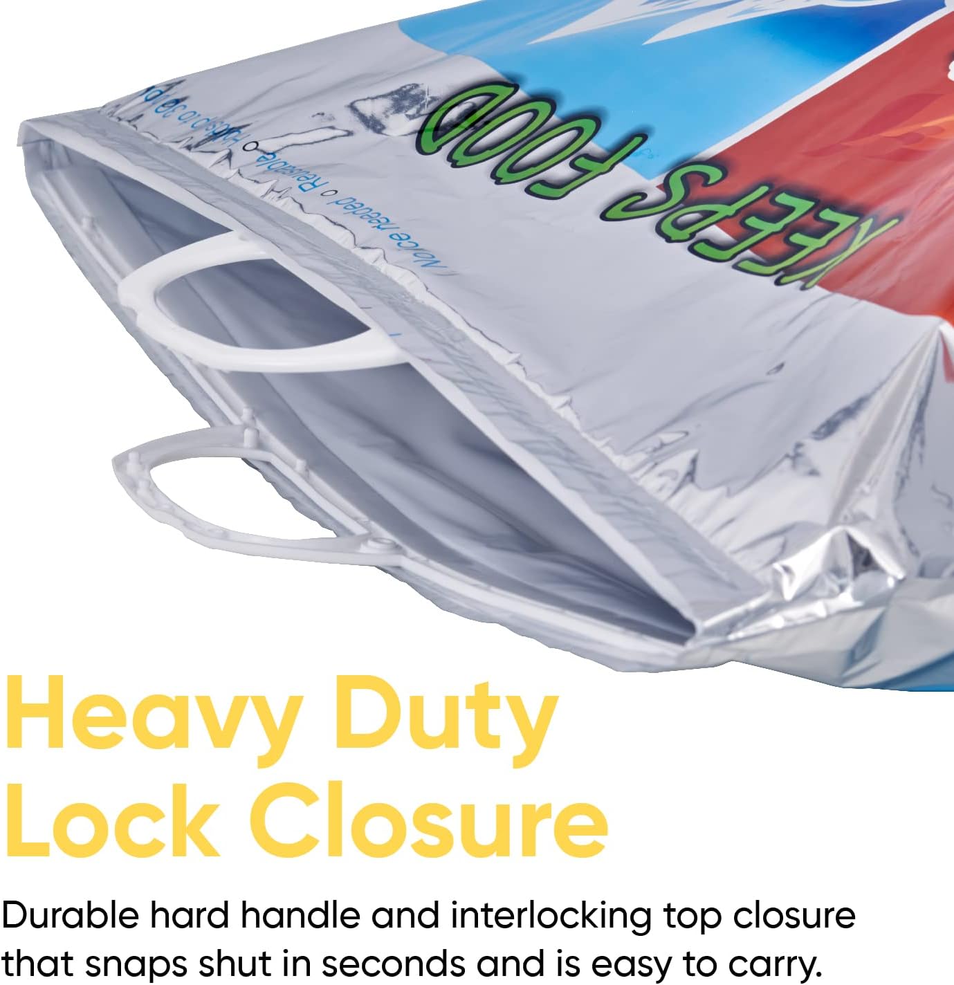 Superio Hot and Cold Insulated Bags for Food Delivery, Grocery Shopping Bags, Food Storage for Hot and Frozen Food for Travel, Disposable Cooler Bag, Reinforced Thermal Lunch Bag (8, 13"x5.5"x8.5")