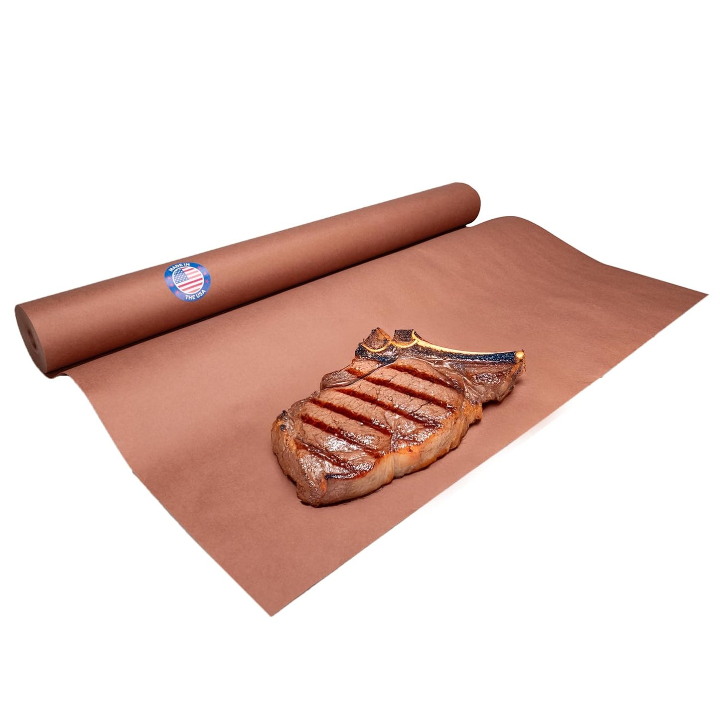 Peach Butcher Paper 24" x 2160" (180 feet) - USA-Made Natural Butcher Paper Roll for Meat and Fish - Uncoated, Unwaxed & Food-Grade Material for Smoking Meat, Grilling & BBQ by IDL Packaging