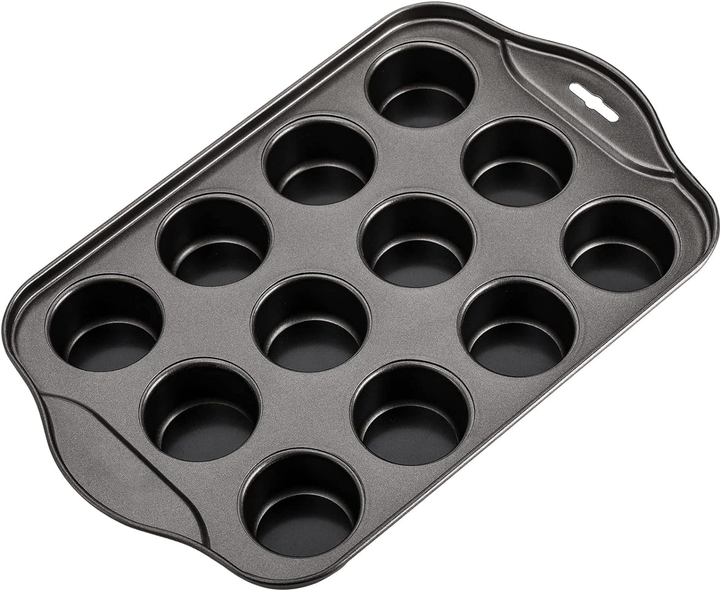 Tosnail 12 Cavity Mini Cheesecake Pan with 24 Pieces Removable Bottom
