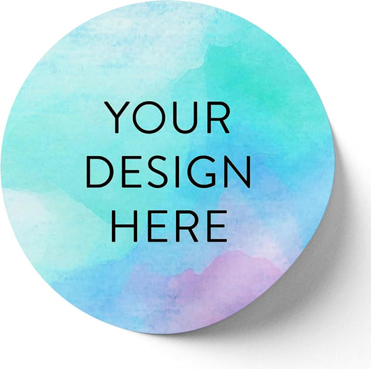 100 Custom Vinyl Stickers - Upload Your own Image, Text, Design, Logo - Personalized Logo Labels for Handmade, Packaging, Bottle, Jars, Candle, Brand Stickers (Sky Blue, 5x5)