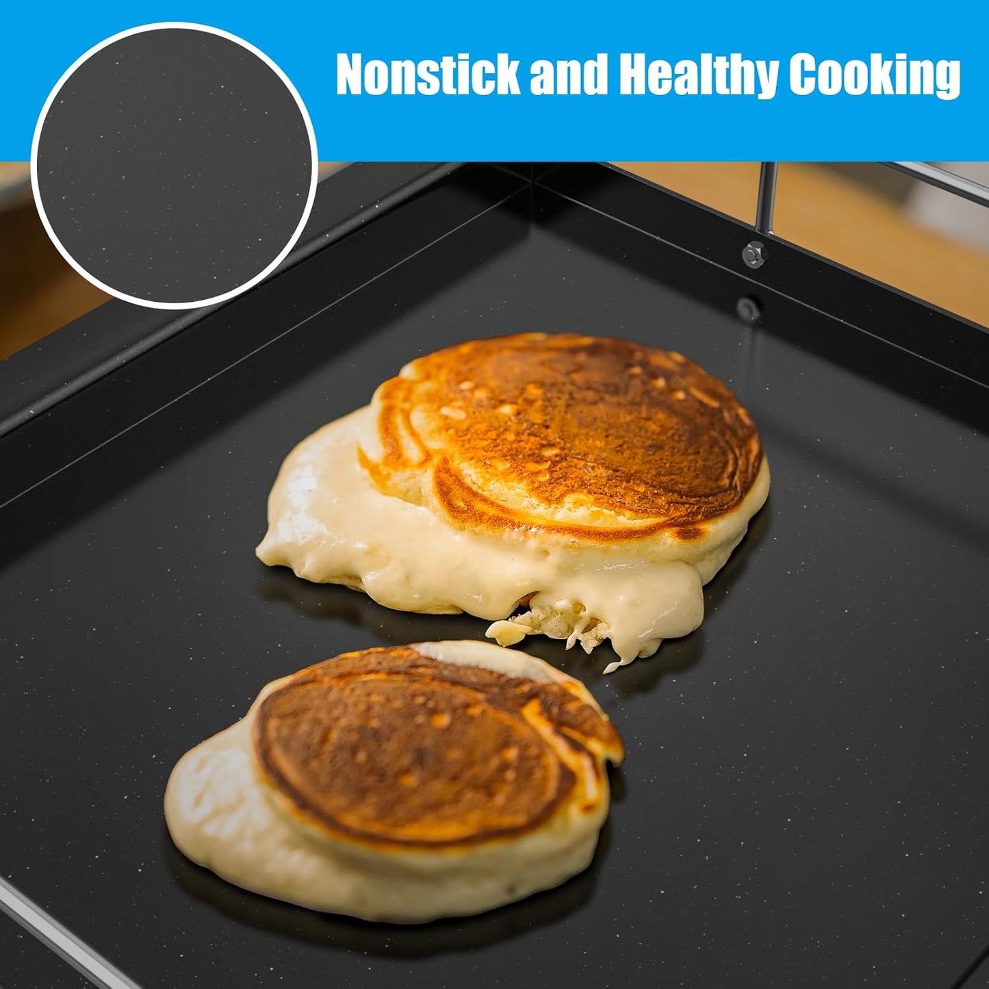 17 Inch Full-Size Griddle Inserts for Charbroil Performance 2 Burner 463631410 463660421 463655621 463622514 463630422 463343015, Flat Top Griddle Plate Parts for Charbroil G460-0500-W1 G430-0016-W1