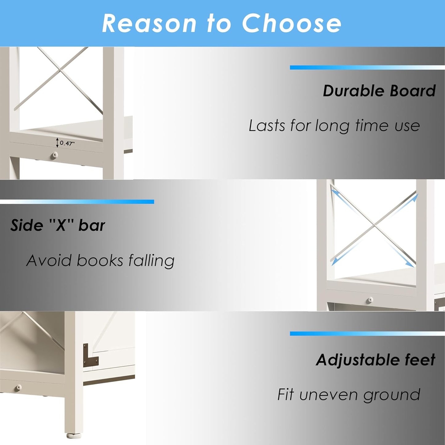 6-Shelf Corner Bookshelf, Vintage Industrial Corner Shelf Etagere Bookcase, Large Book Shelf with Metal Frame Open Storage Corner Cabinet (White-Lockers, Large)