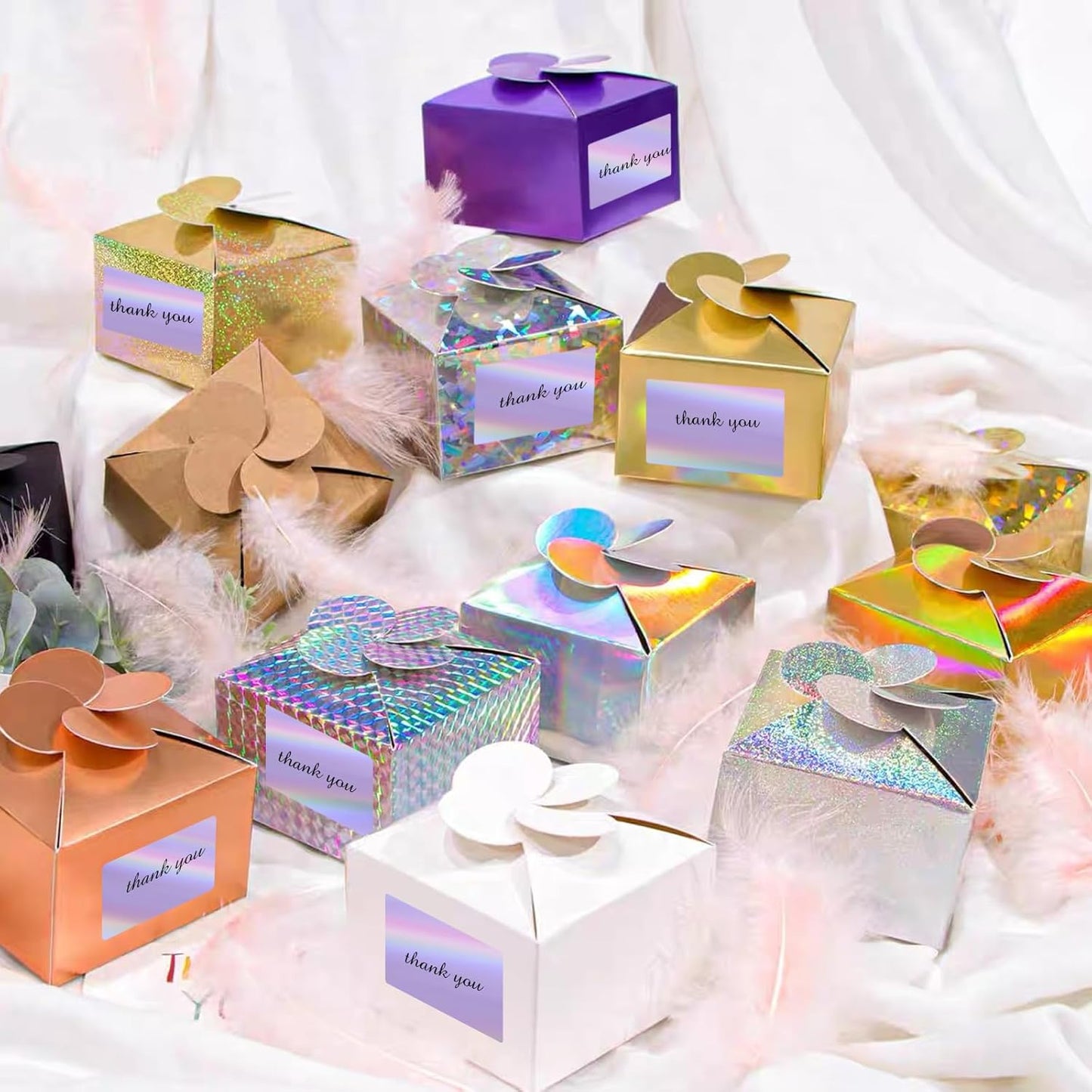 3x2 Inch Holographic Thermal Labels, Purple Thermal Sticker Labels, Rainbow Glitter Thermal Stickers for Price, Barcode, Mailing, Name, DIY Custom Logo Design, 200 Sheets/1 Roll