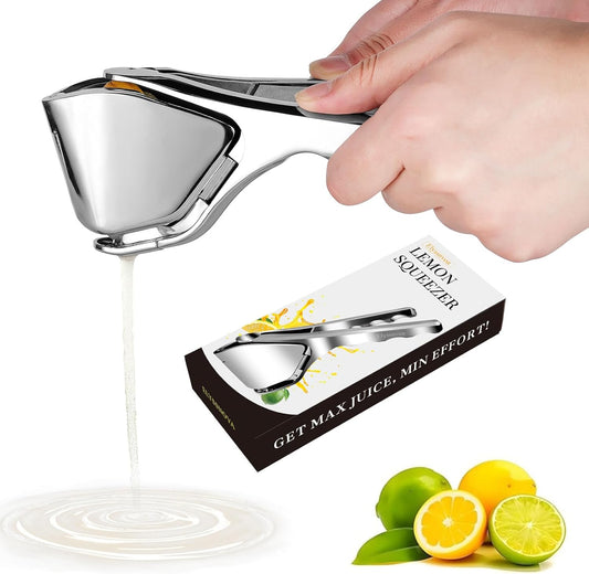 Lemon Squeezer Stainless Steel, Heavy - duty Lime Squeezer, Manual Citrus Squeezer, Manual Juicer That Easily Squeezes Out All the Juice