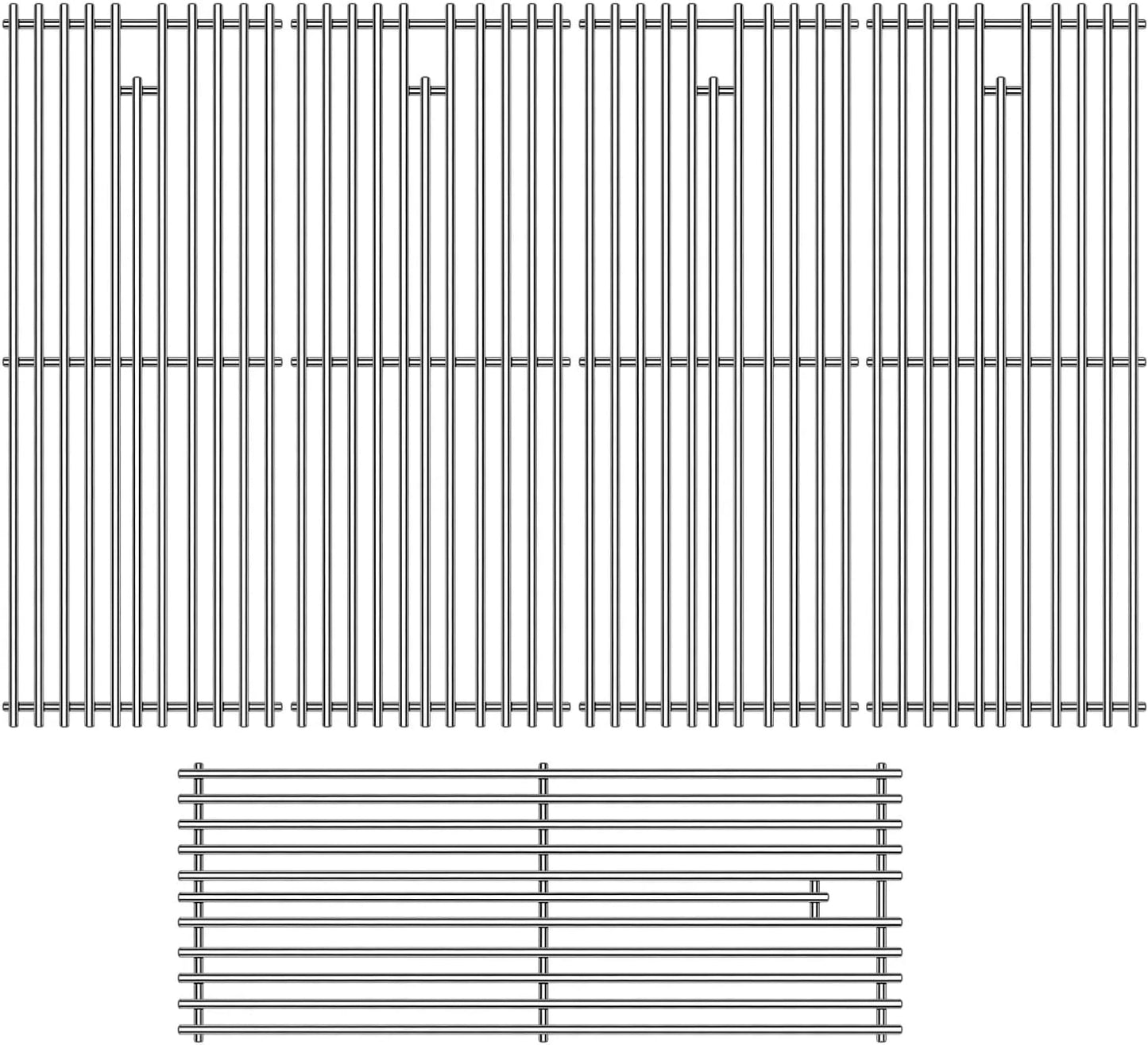 Cooking Grids for Bull Grill Replacement Parts,5 Pack Grill Grate for Bull 57569, Bull 57568,for 5 Burner Brahma Lion Premium 40-Inch Grills L90000 90000Grill Grates