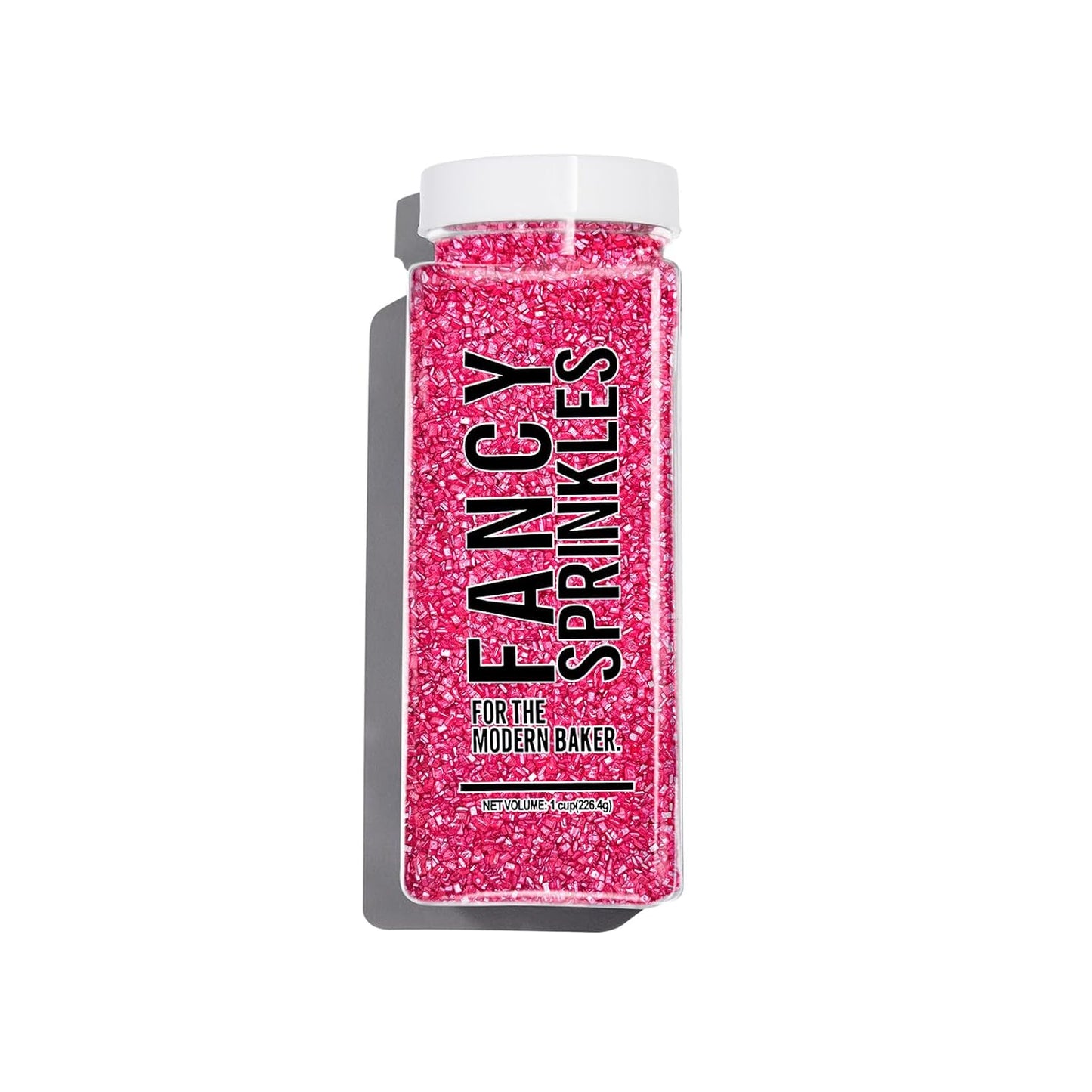 Fancy Sprinkles Tourmaline Pink Fancy Sugar Pearlescent, Sparkly Sugar Crystals (8 OZ)