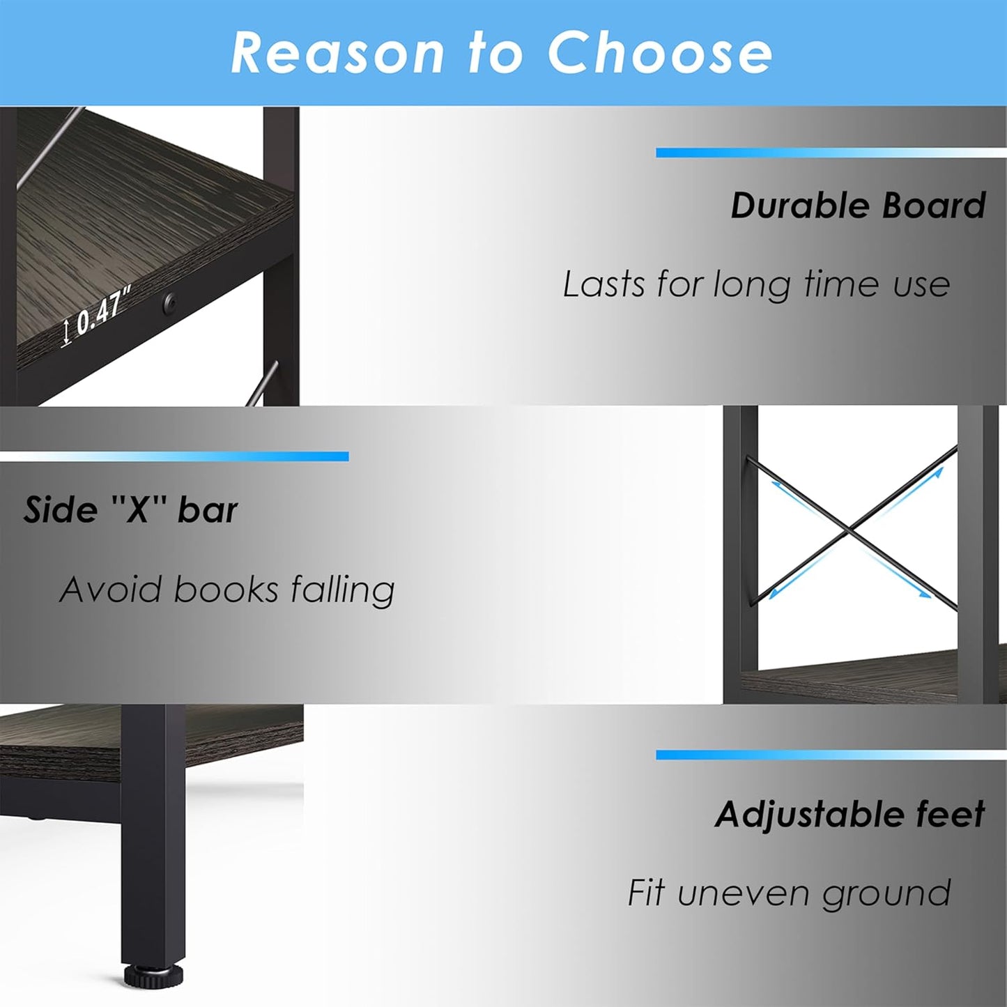 6-Shelf Corner Bookshelf, Vintage Industrial Corner Shelf Etagere Bookcase, Large Book Shelf with Metal Frame Open Storage Corner Cabinet (Black-Lockers, Large)