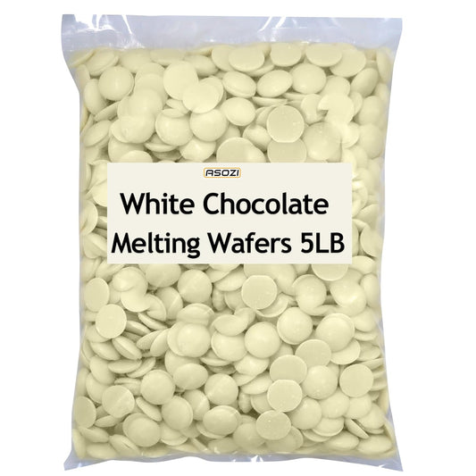White Chocolate Coating Melting Wafers 5 LB- Creamy and Sweet Taste, Perfect for Molding, Dipping, Desserts, and Candy 80 Onuce (White Chocolate)