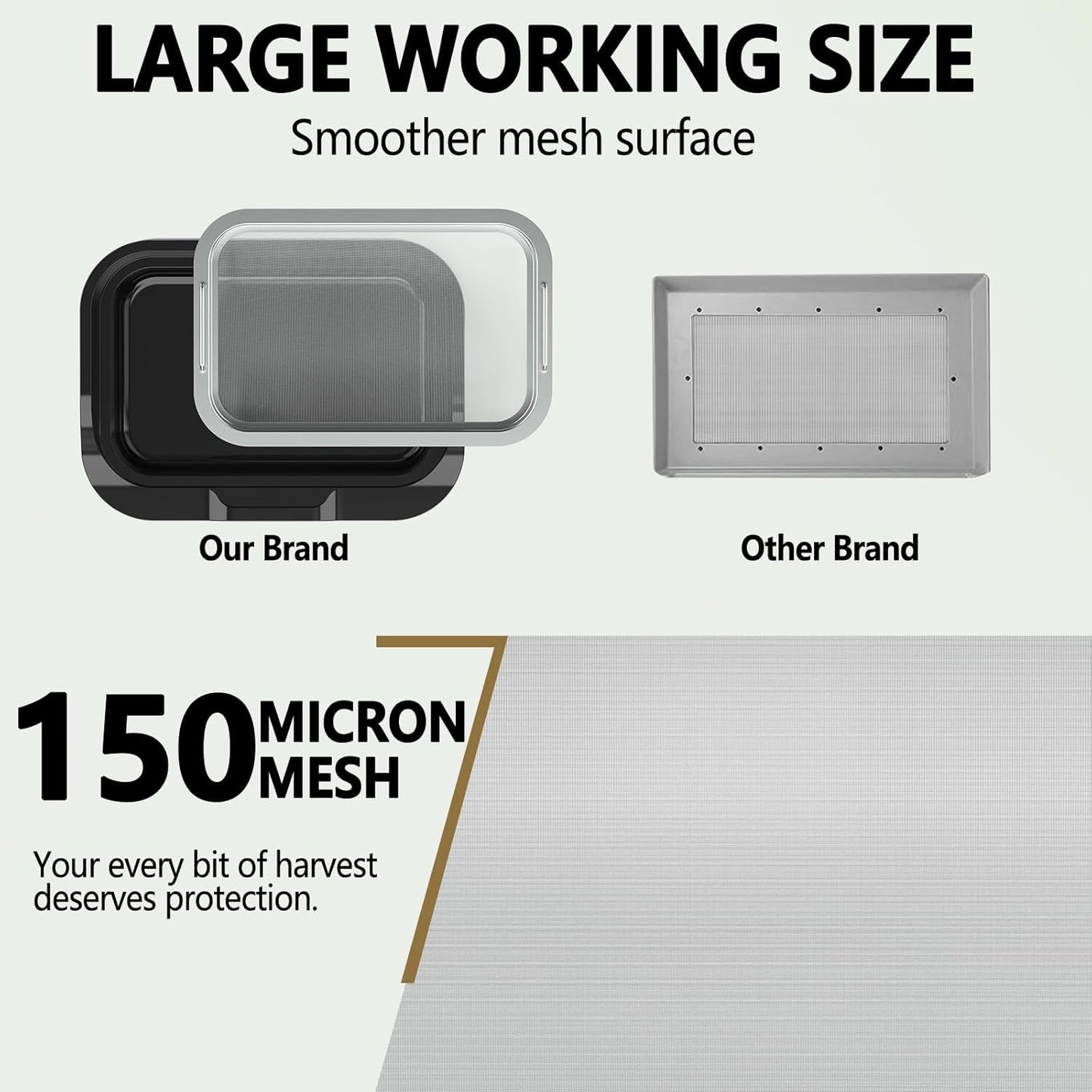 Trim Tray with Replaceable 150 Micron Mesh Screen – Includes 2 Precision Scissors, Static Brush & Magnifying Glass – Sifting Tray for Fine Particle Sorting & Small Items