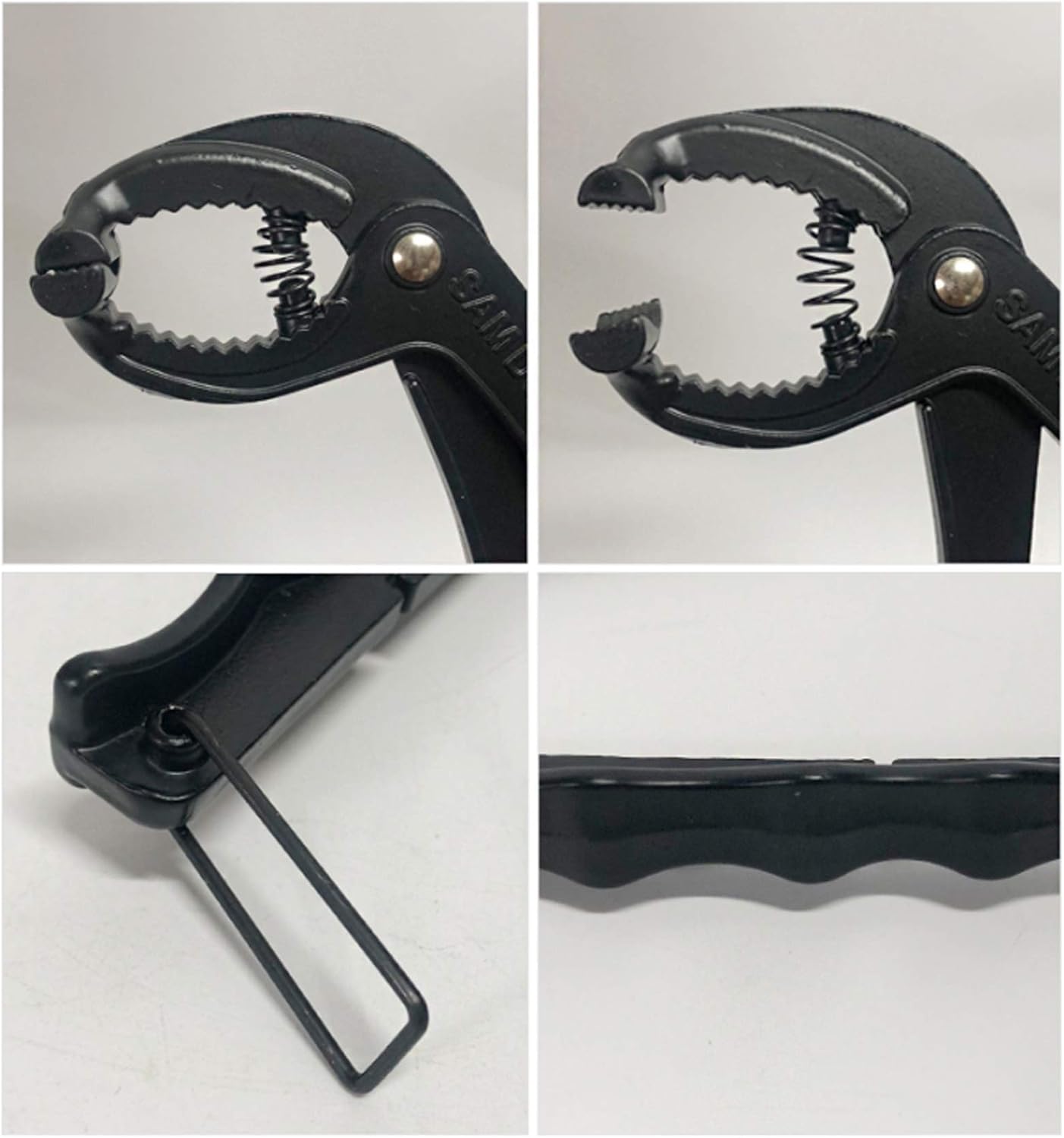 LENITH Aluminum Hot Pot Tongs Holder For Korean Stone Ceramic Bibimbap Bowl, Dolsot, Ddukbaegi, Sizzling Hot Pot (BLACK)