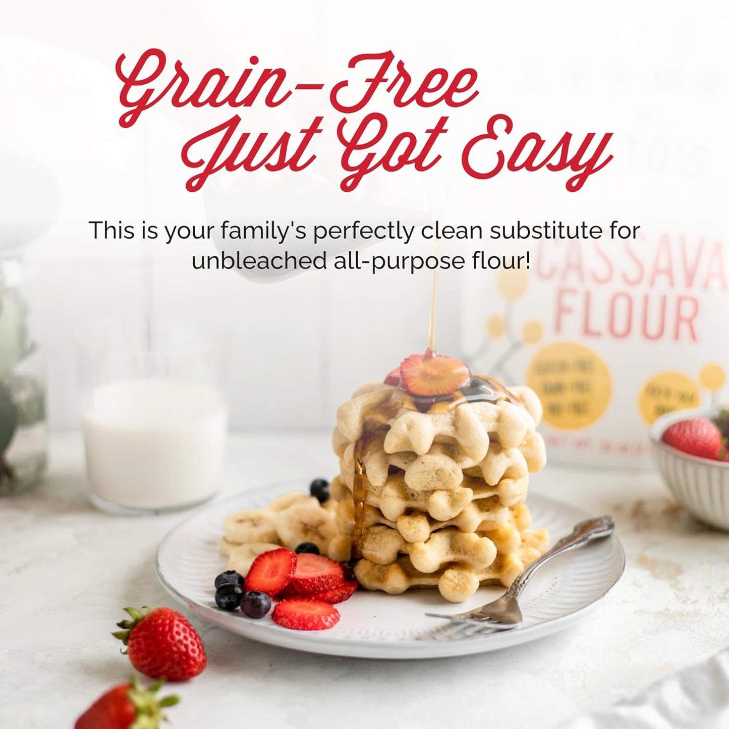 Otto's Naturals Multi-Purpose Cassava Flour, Non-GMO, Gluten-Free, Grain, Nut and Gum-Free, 1-to-1 Wheat Alternative, Paleo, AIP, 15 lb