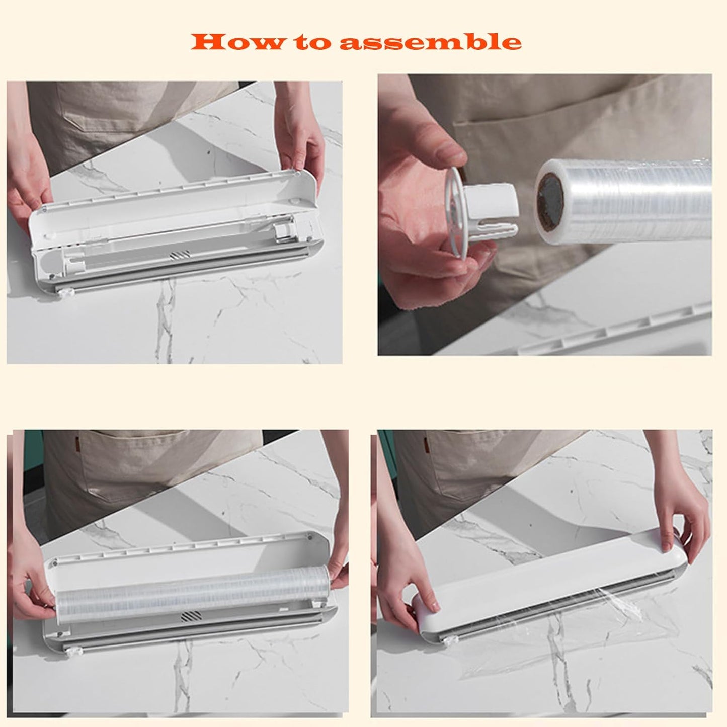 Mount Magnetic Refillable Plastic Wrap Dispenser with Cutter,Food Cling Wrap Film Cutter,Tin Aluminum Foil Dispenser,Slide Chic Parchment Paper Dispenser, Fit 12" X 300 Feet Plastic Wrap - Green