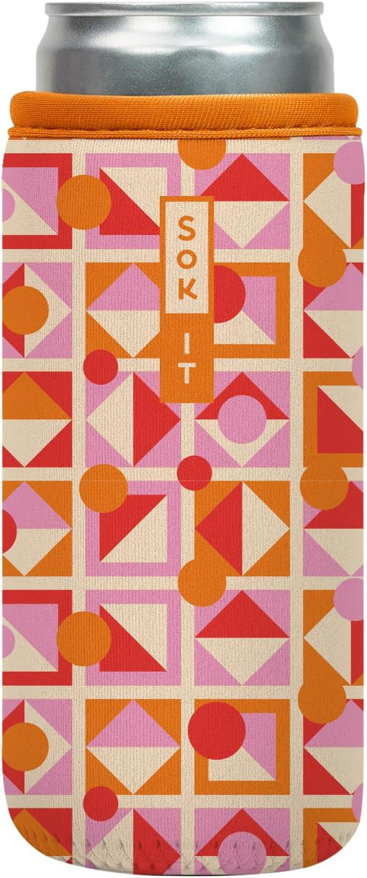 Sok It CanSok Sleeve for Beer & Soda Insulated Neoprene Cover (Take Shape, 12oz Slim Can Sleeve)