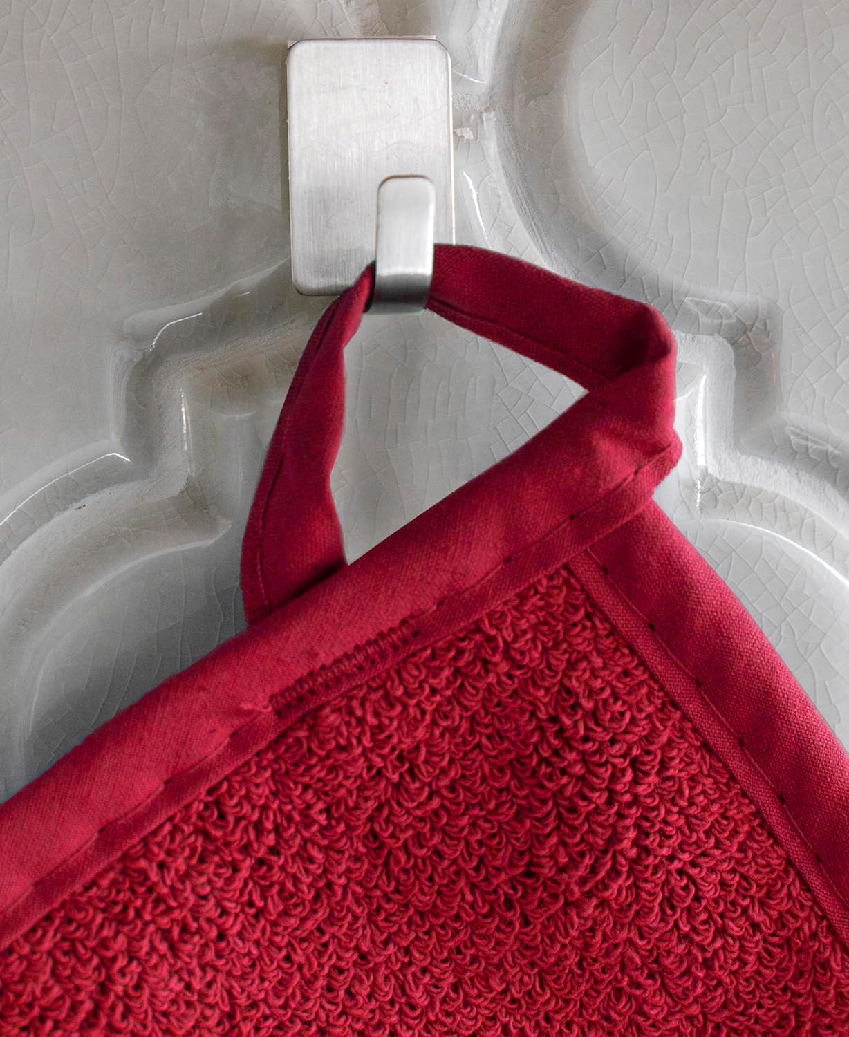 RITZ Terry Potholder & Hot Pad: Unparalleled Heat Resistant, Durable 100% Cotton – Ergonomically Designed for Optimal Grip – Easy-Care Machine Washable – 4-Pack, Paprika/Federal