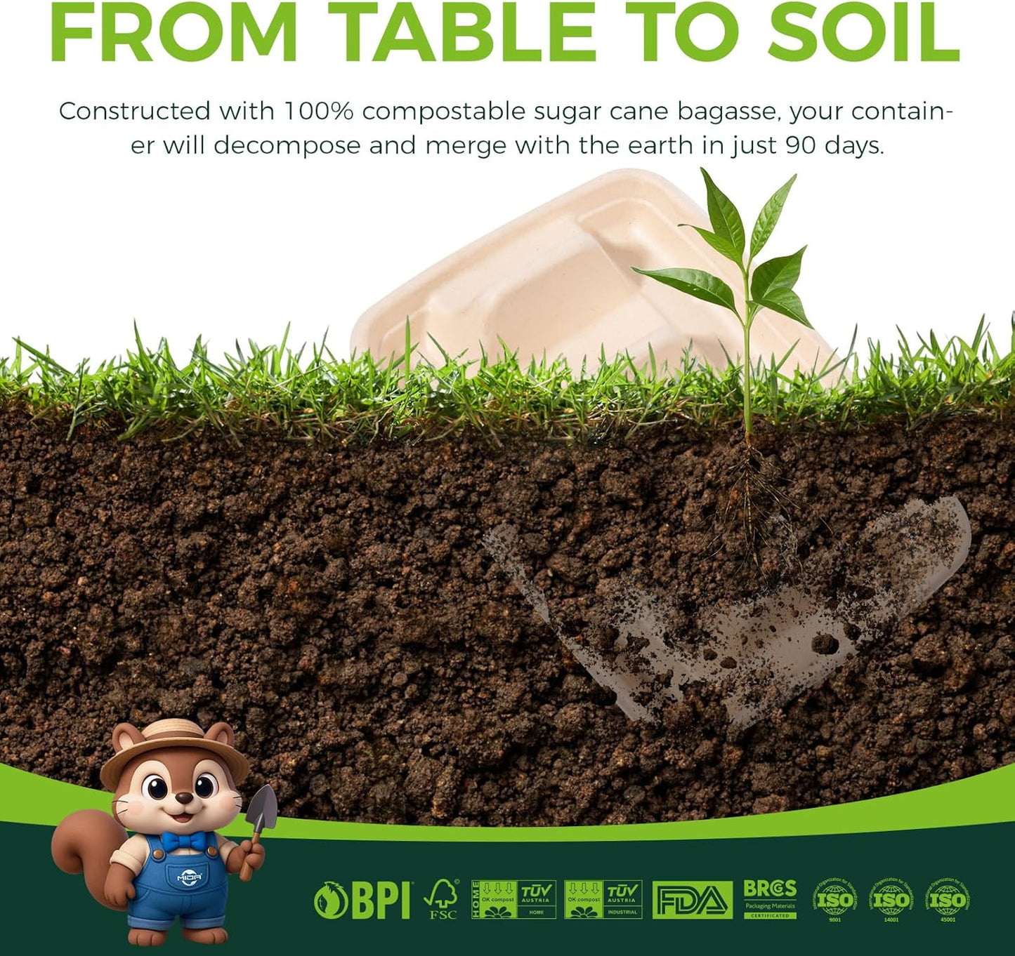 50-Pack 100% Compostable Biodegradable Paper Taco Holders, Eco-Friendly Disposable Paper Taco Tray for Taco Tuesday, Lazy Susan Taco Bar (50-Pack with lids)