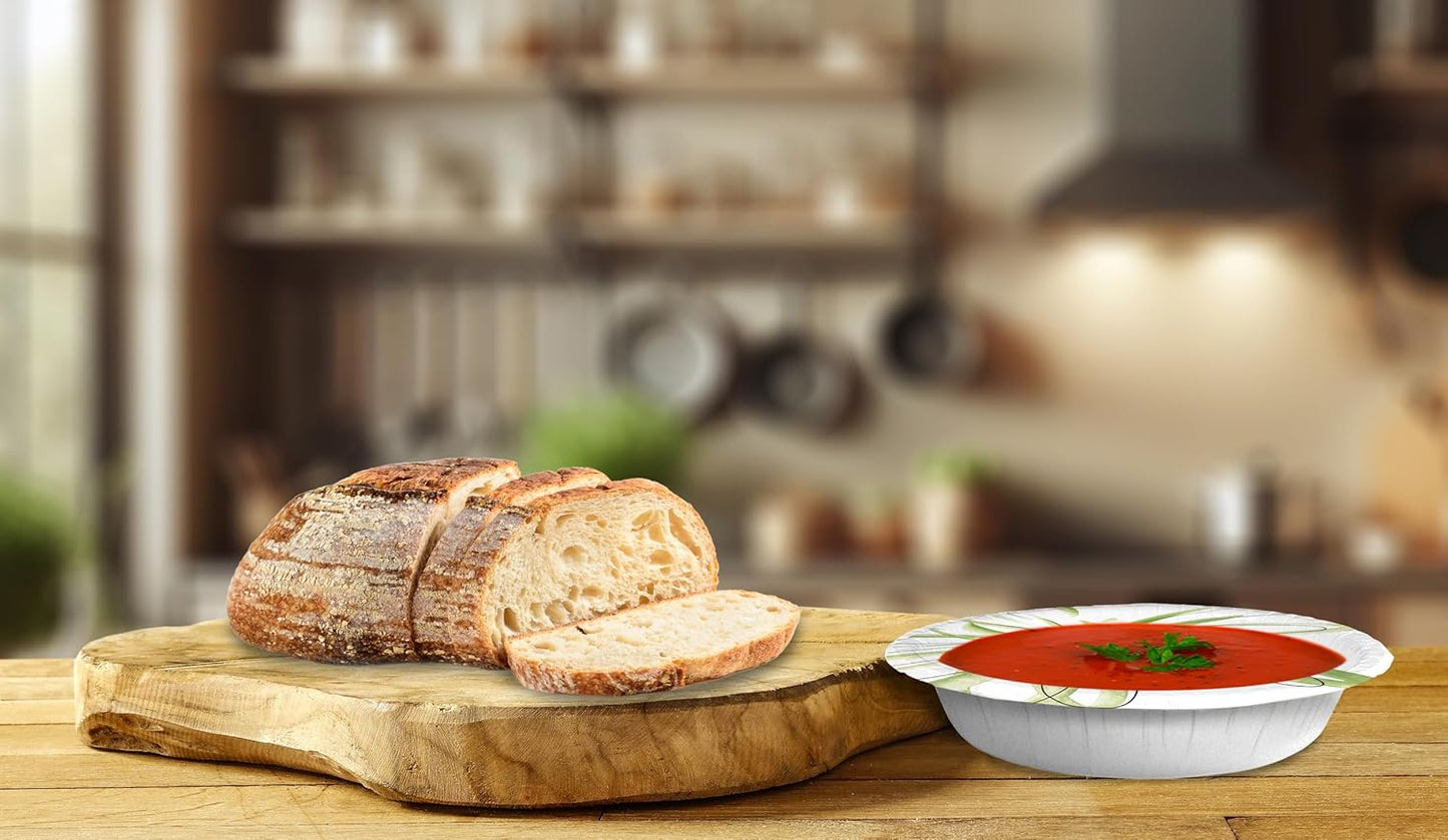 Amazon Basics Everyday Paper Bowls, 10 Oz, Disposable, 70 Count, White