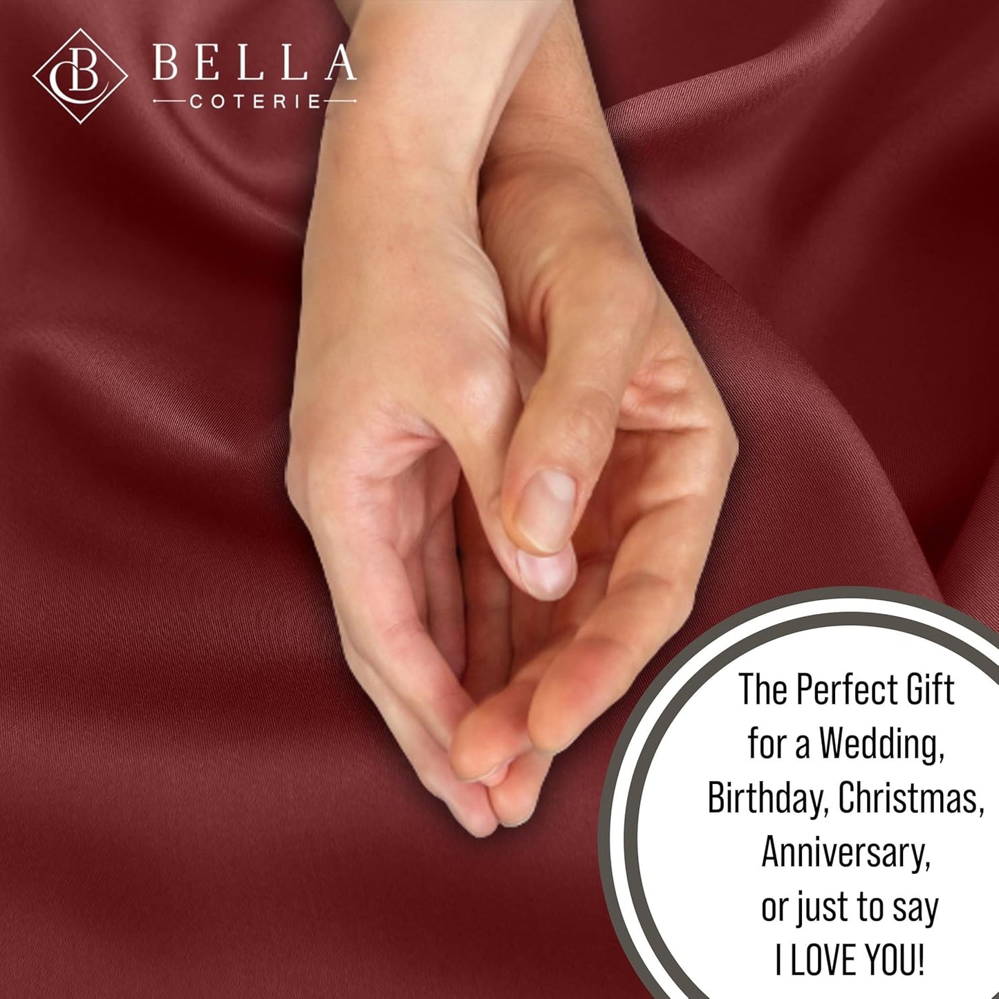 Bella Coterie Luxury Bamboo Viscose King Size Sheet Set | 100% Organically Grown | Ultra Soft | Cooling for Hot Sleepers | 18" Deep Pocket [Merlot]