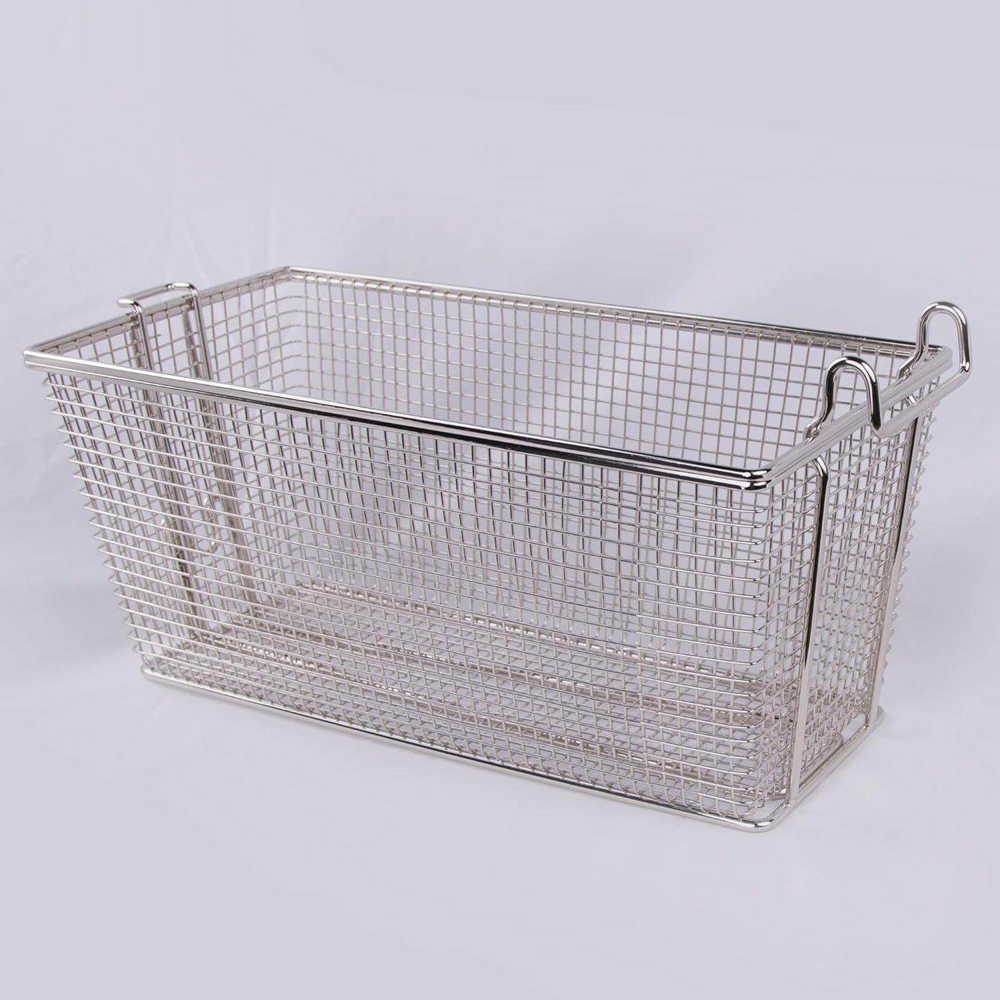 CLIVIA Deep Fryer Basket Only, 4 Pack Commercial Fry Baskets with Handle and Front Hooks, 13¼" x 6½" x 6" Frying Basket for Natural Gas Liquid Propane Deep Fryer