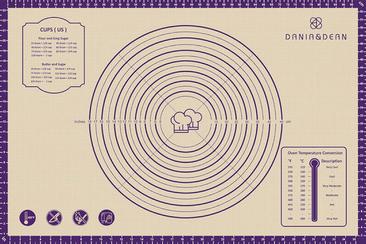 Baking Mat, 24" x36" Silicone Extra Large Non Stick Baking Sheet Mat with Measurement Non-slip Dough Rolling Mat,Reusable Food Grade Silicone Counter Mat for Making Cookies,Macarons,Bread and Pastry