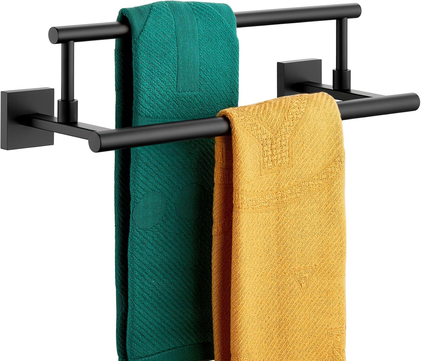 KOKOSIRI Bathroom Towel Bars 16 Inch Towel Rails Matte Black 40CM Hand Towel Holder for Kitchen Garage Wall Stainless Steel B5009BK-L16