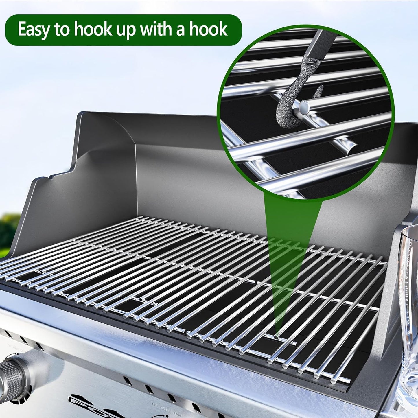 17" Grill Grates for Charbroil Infrared 3 Burner 463242515 463242516 466242515 466242516 G466-0025-W1A 463243016 463246018 463346017 463355220, Stainless Steel Charbroil Grill Replacement Parts