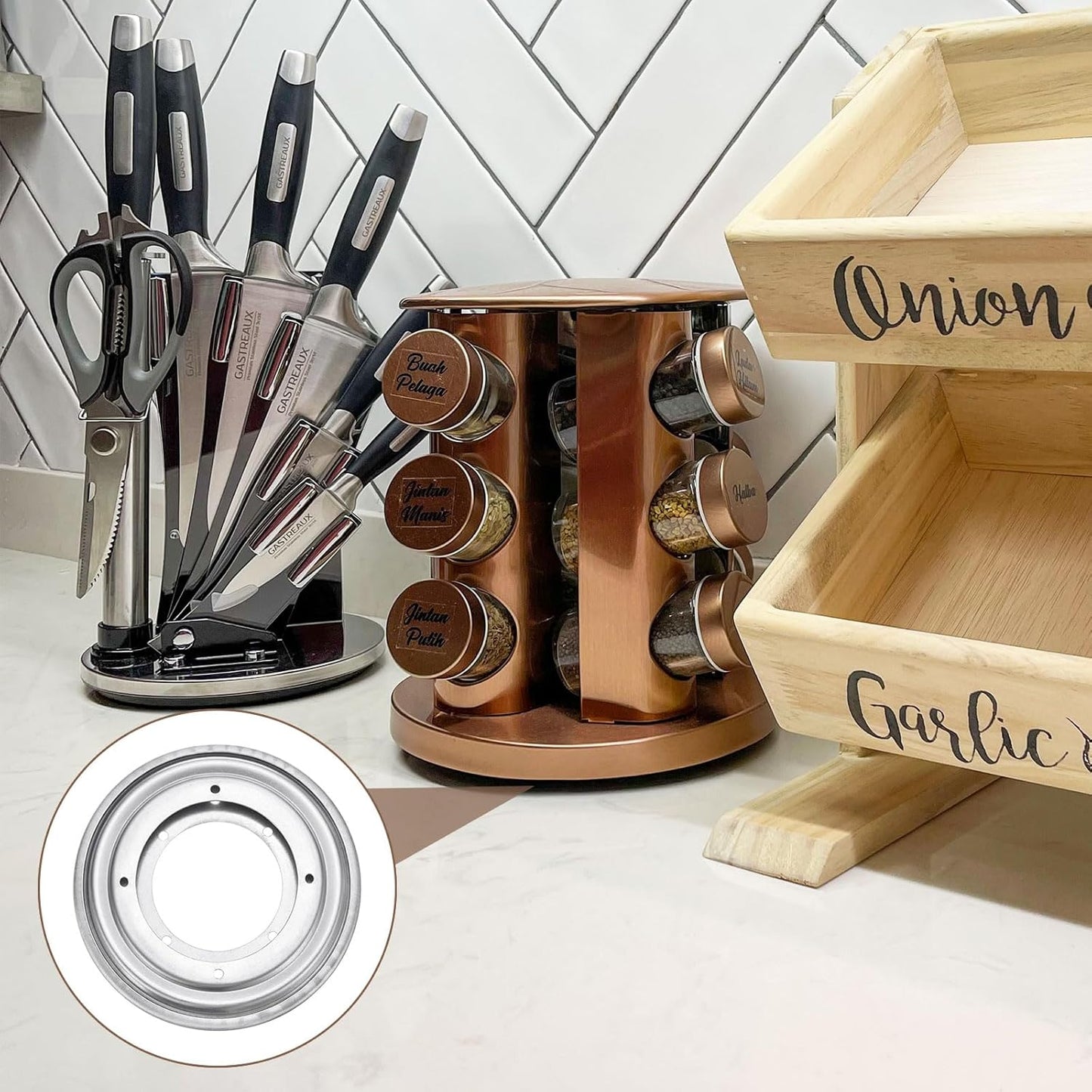 uxcell 3Pcs 5.5 Inch Rotating Bearing Plate, Swivel Plate Stand Lazy Susan Hardware Round Turntable Base Tray for Table Serving Tray Revolving Shelve, Silver