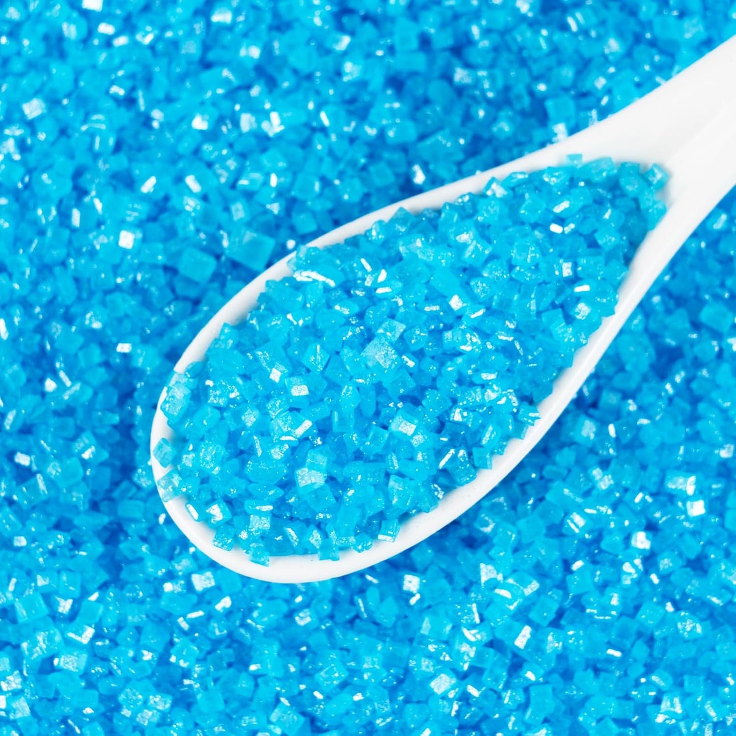 Sanding Sugar Blue Edible Sugar Sprinkles Sanding Sugar for Cake Decorating, Sparkling Crystal Candy White Pearl Sugar for Wedding Party Baking Cupcake Cookie Ice Cream Decoration Supplies - 5.3 oz