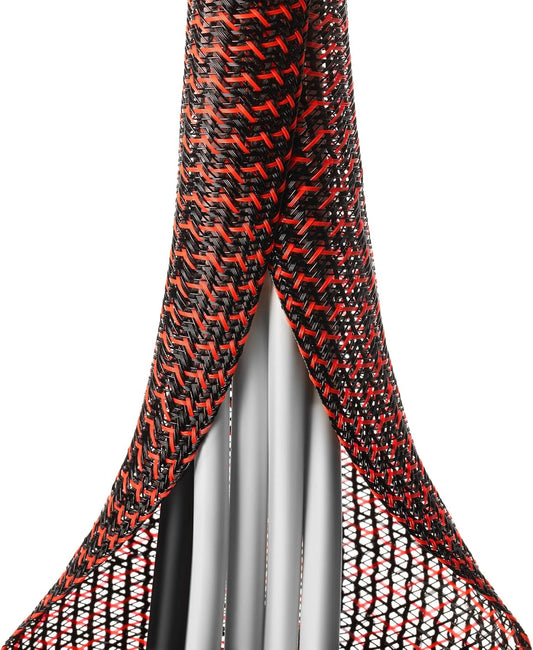 ZhiYo 6.6ft - 1/2 inch Cable Sleeve, Cord Wrap Wire Protector Tubing for Pets, PC Cable Wrap, Computer Cable Management Sleeve - Black - Red