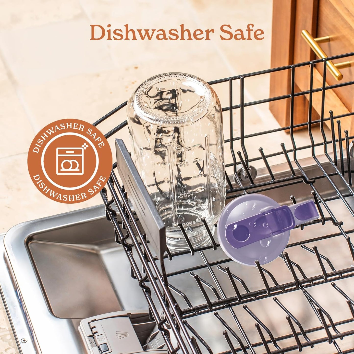 SMIRLY 64 oz Mason Jar Pitcher,Glass Pitcher with Wide Mouth,Water Jug with Double Leak Proof Lid for Iced Coffee,Hot Water,Breast Milk