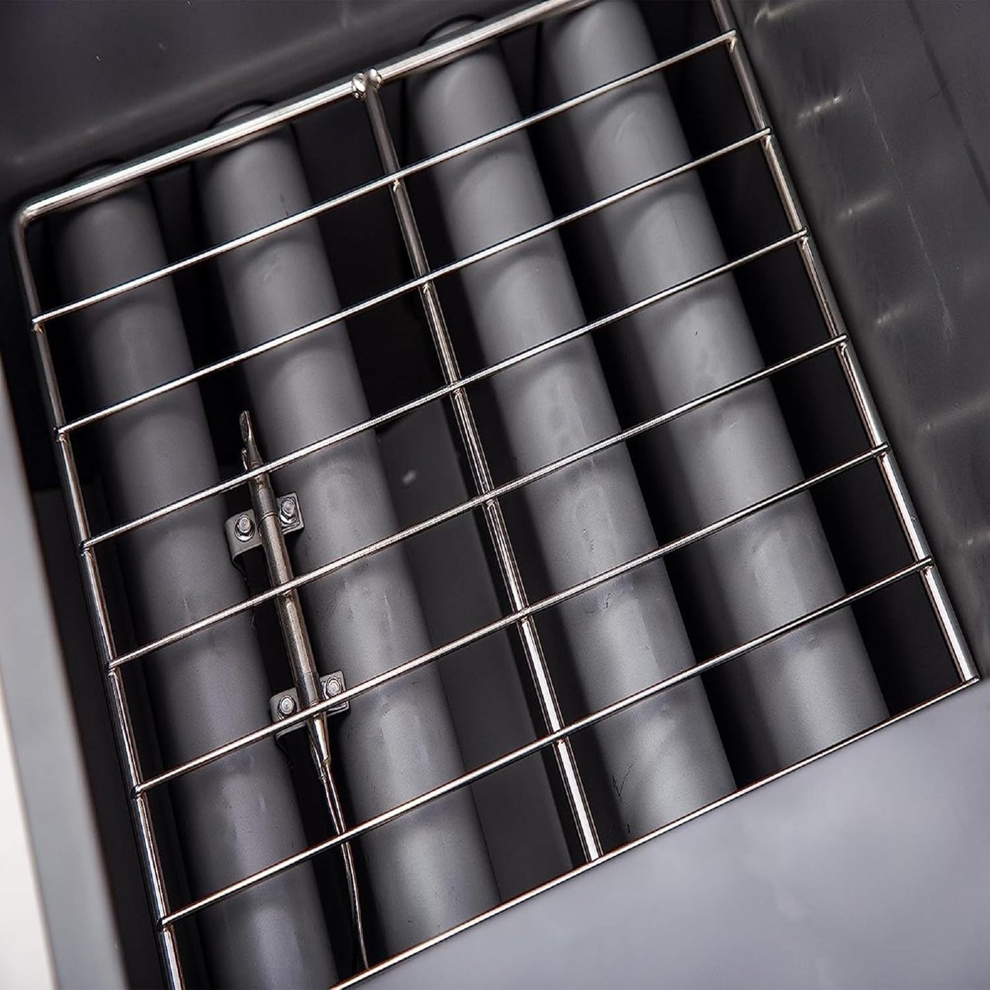 CLIVIA Gas Deep Fryer, Commercial Floor Natural Gas Fryer with 2 Basket, 55 lb. Capacity with 4 Burners, 120,000 BTU Free Standing Floor Fryer for Restaurants