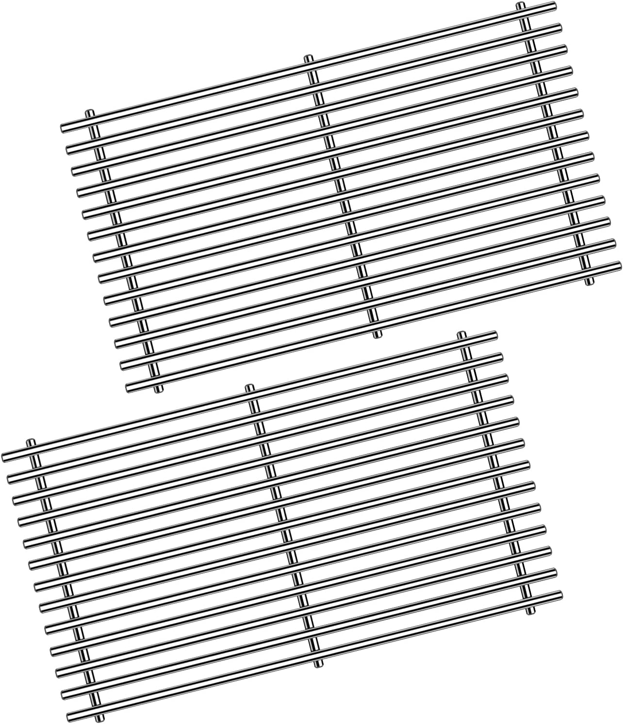 9MM 304 Stainless Steel Spirit Grill Grates for Weber Spirit E-210 E-220 S-210 S-220 Gas Grills with Front-Mounted Control 7637 Grill Replacement Parts for Weber Spirit I & II 200 Series