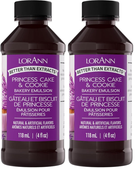 Lorann Oils Princess Cake and Cookie Bakery Emulsion: Regal Flavor Blend, Perfect for Enhancing Sweet, Cake-like Undertones in Baked Goods, Gluten-Free, Keto-Friendly, Unique Flavor Blend Essential
