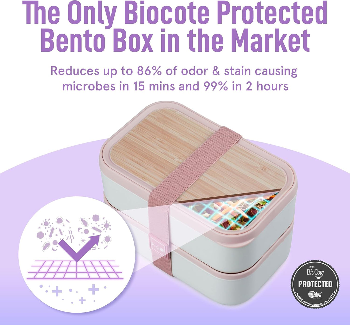 Double Premium Bento Box Adult, 67 fl oz BPA-Free - Dusty Pink Stackable Lunch Box with Leak-Proof Lids & Dividers, Perfect for Meal Prep, Lunches & Portion Control