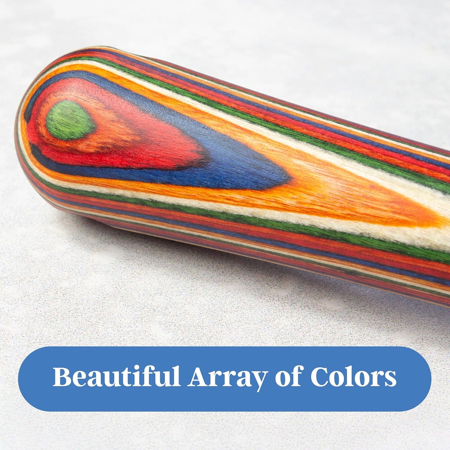 Baltique Marrakesh Collection Wooden Muddler for Cocktails – Colorful Birch Wood Handle with Non-Scratch Head, Perfect for Mojitos, Old Fashioneds & Home Bartending