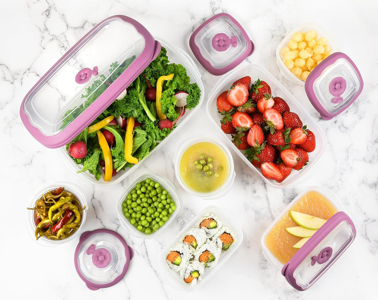 Tribello Freezer To Microwave 8-Piece Leak-Proof Meal Prep Containers Reusable, 33 Oz Food Storage Containers With Lids and Steam Vents, Airtight On The Go Lunch Containers, Dishwasher Safe, BPA-Free
