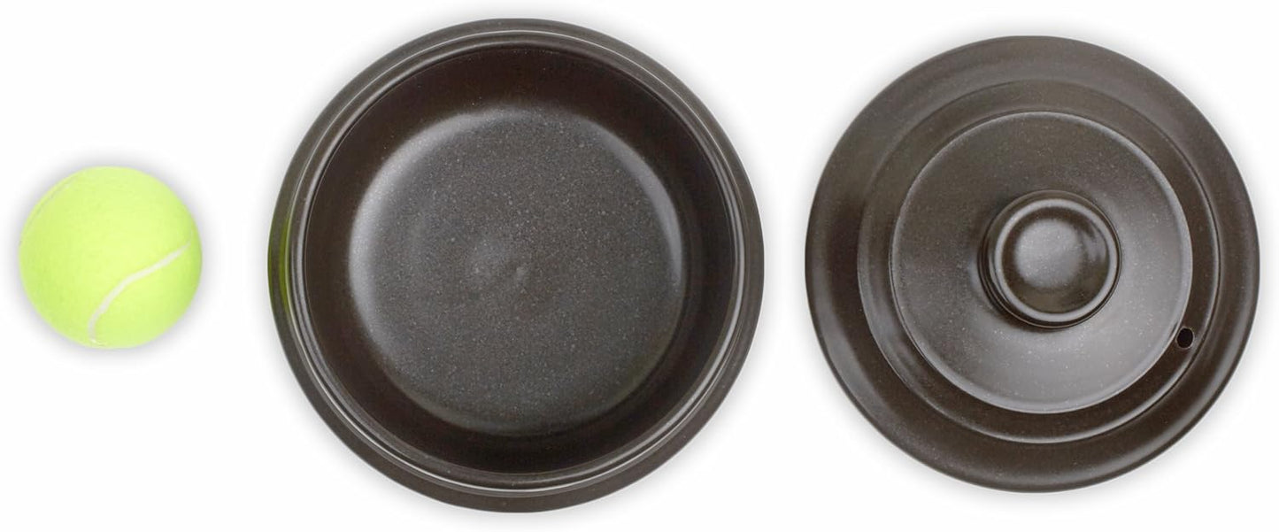 Crazy Korean Cooking Dolsot Korean Stone Bowl with Lid (No Trivet) (Size 4)