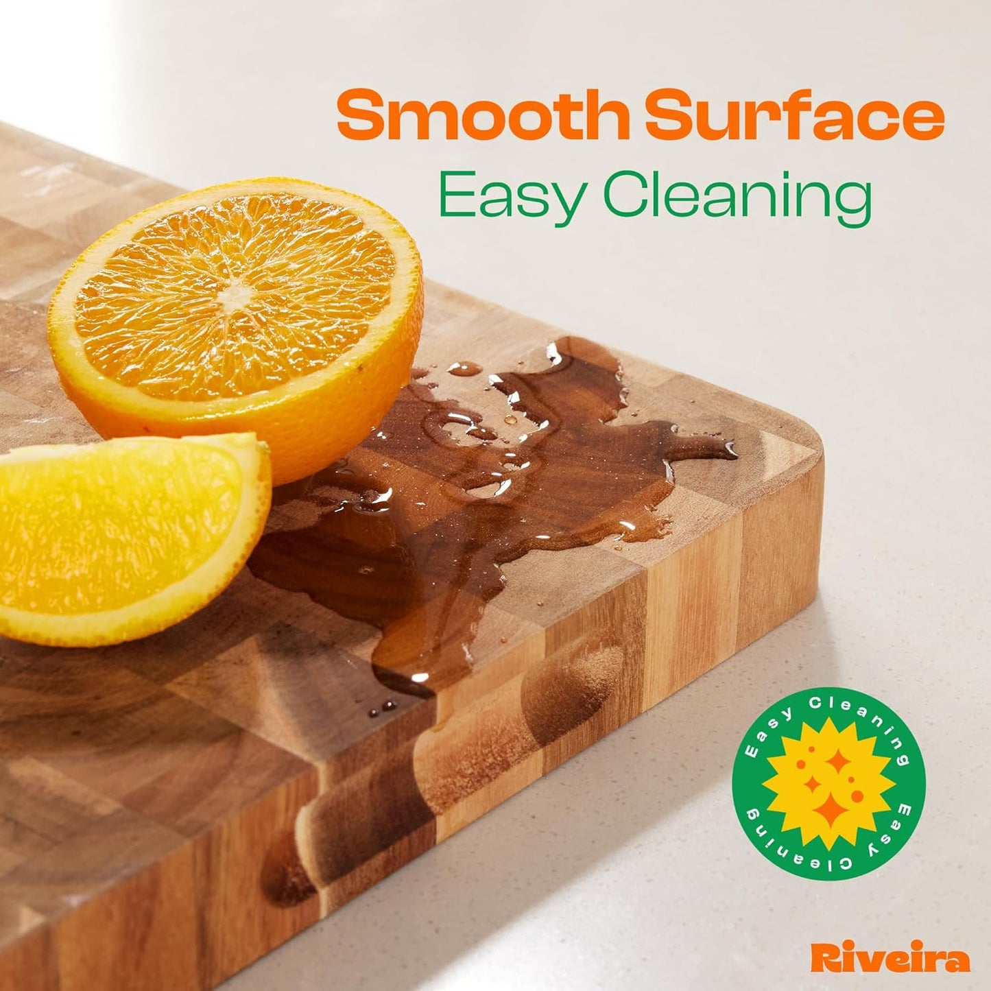 Riveira Acacia Wood Cutting Board – Gourmet Acacia Grandeur: 14 x 14 Wooden Cutting Board – Natural Wooden Cutting Boards For Kitchen Decorative – Innovative Juice Grooves Acacia Wooden Chopping Board