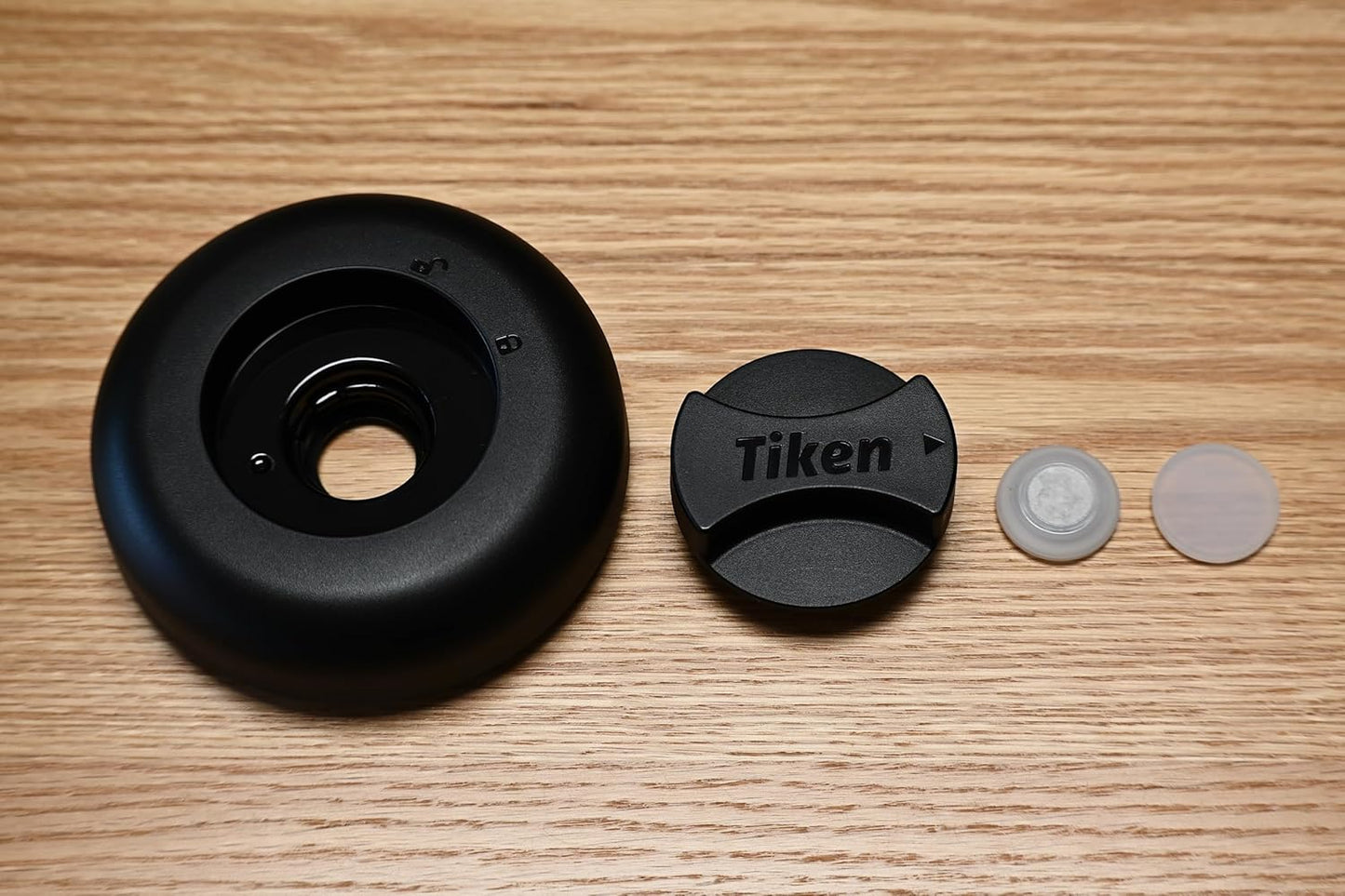 Tiken Airtight Coffee Canister Compact Size for Outdoors - Double Wall Stainless Steel, UV Blocking, Switchable to Food Storage Container 660ml Black