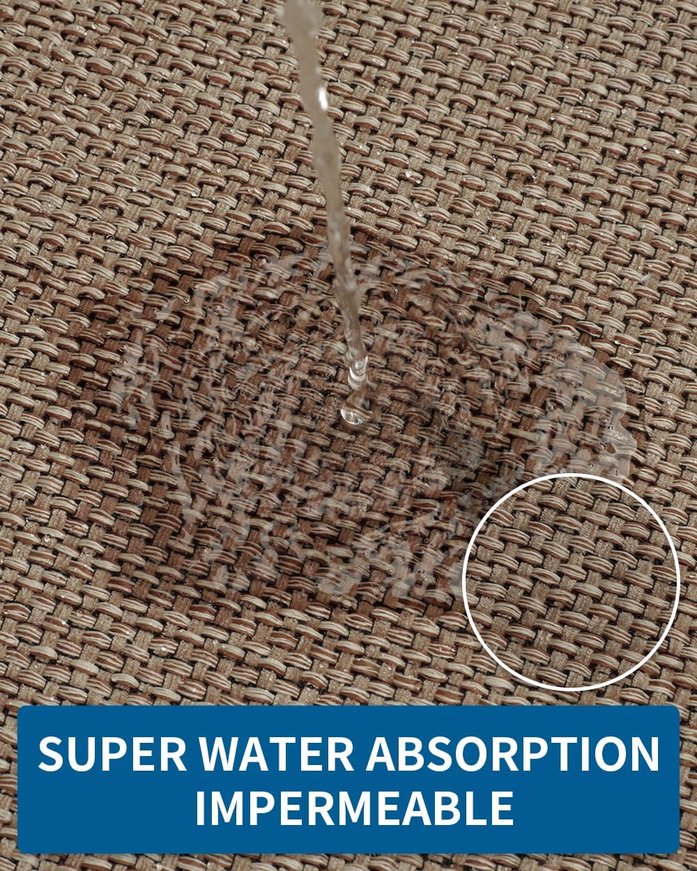 Kitchen Rugs and Mats Non Skid Washable, Absorbent Runner Rugs for Kitchen, Front of Sink, Kitchen Mats for Floor (Brown, 20"x32")