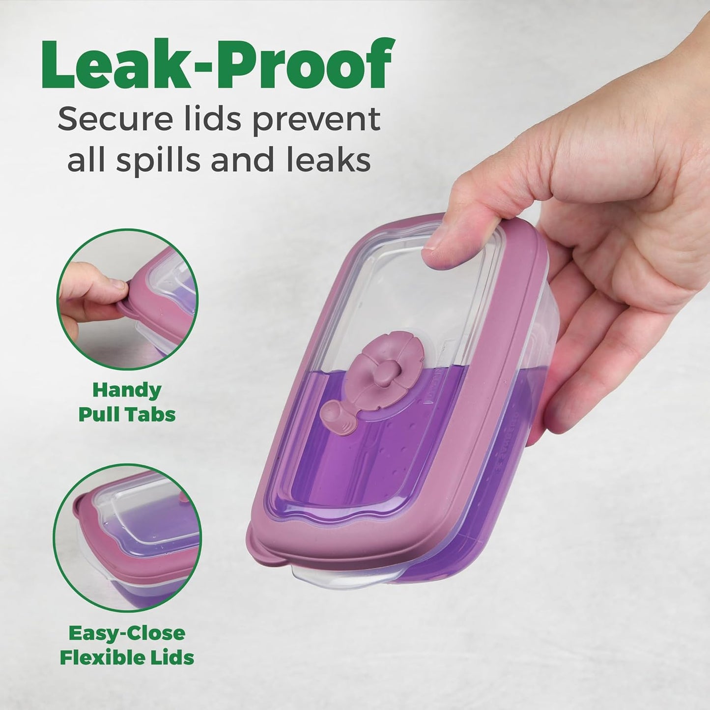 Tribello Freezer To Microwave 8-Piece Leak-Proof Meal Prep Containers Reusable, 33 Oz Food Storage Containers With Lids and Steam Vents, Airtight On The Go Lunch Containers, Dishwasher Safe, BPA-Free