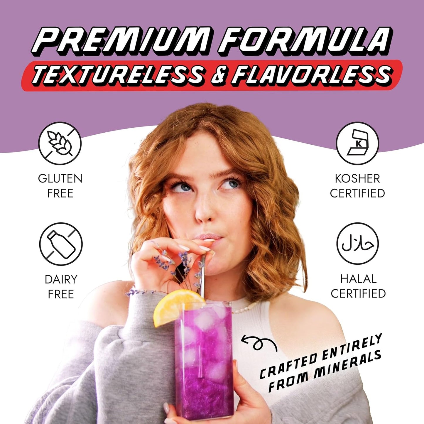 MONÉGASQUE Lavender Purple Edible Glitter for Drinks 10g – Purple Edible Glitter for Cakes & Cocktails – Halloween Cocktail Drink Shimmer – Food Decorating Sprinkles & Cake Decorations Spray Toppers