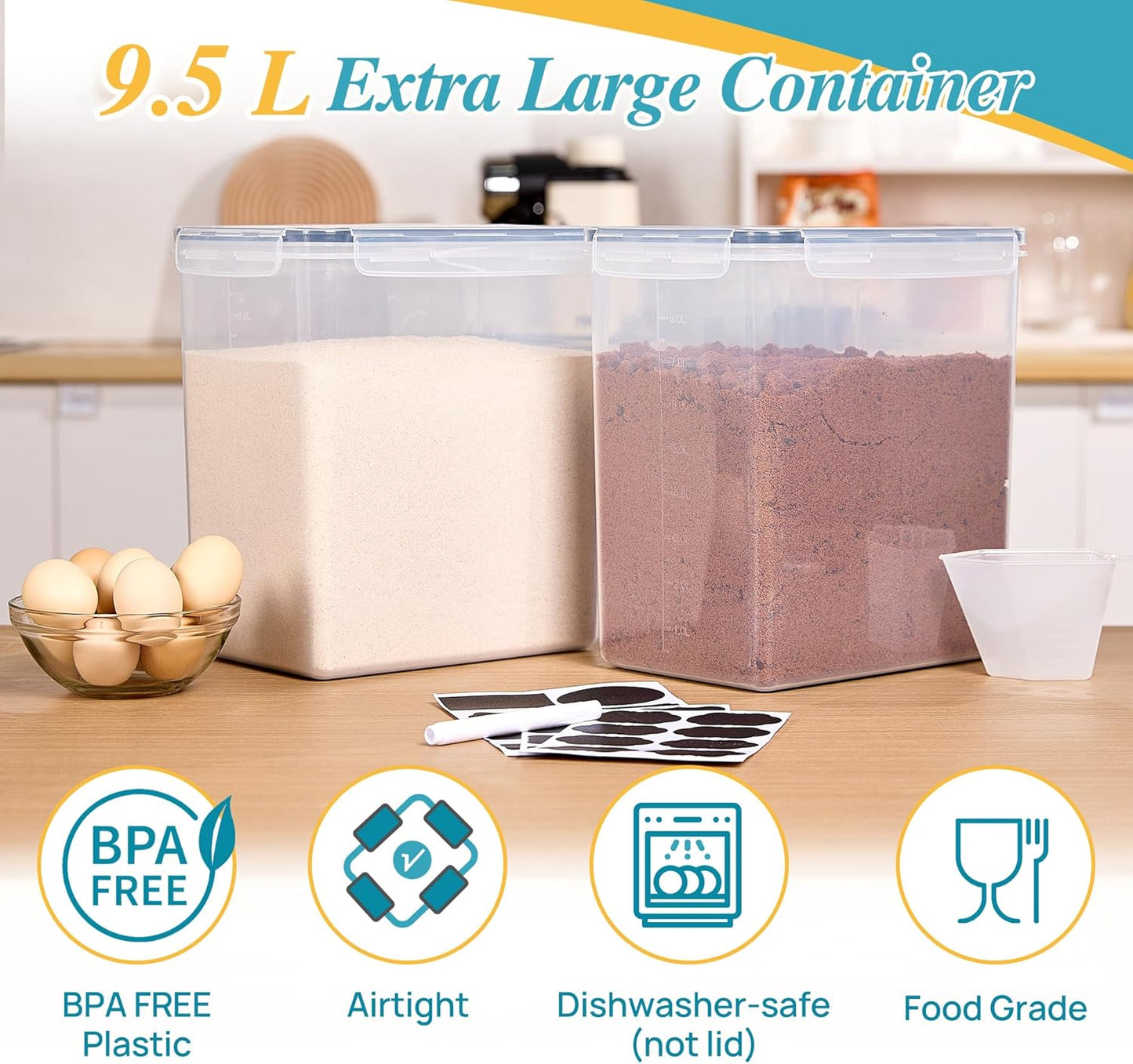 Vtopmart 9.5L Large Food Storage Containers