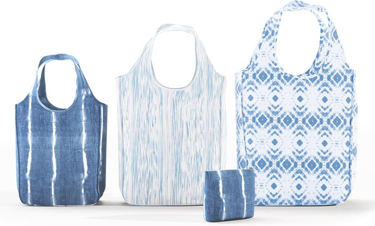 Reusable Grocery Bag - Stylish Shopping Bag for Groceries - Foldable Tote Bag - Medium Size