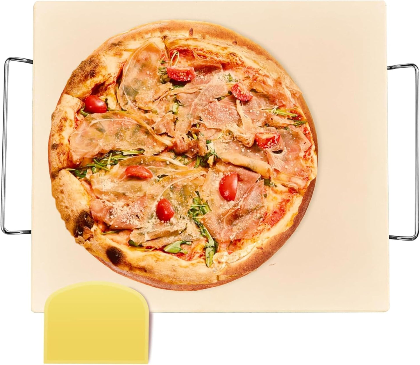 18 Inch Pizza Stone, 16x18 inch Stone for oven and grill - Durable Ceramic Pizza Stone, Heat Resistant up to 1,472°F, Perfect for Homemade Pizza, Bread and More (16x14 inch)