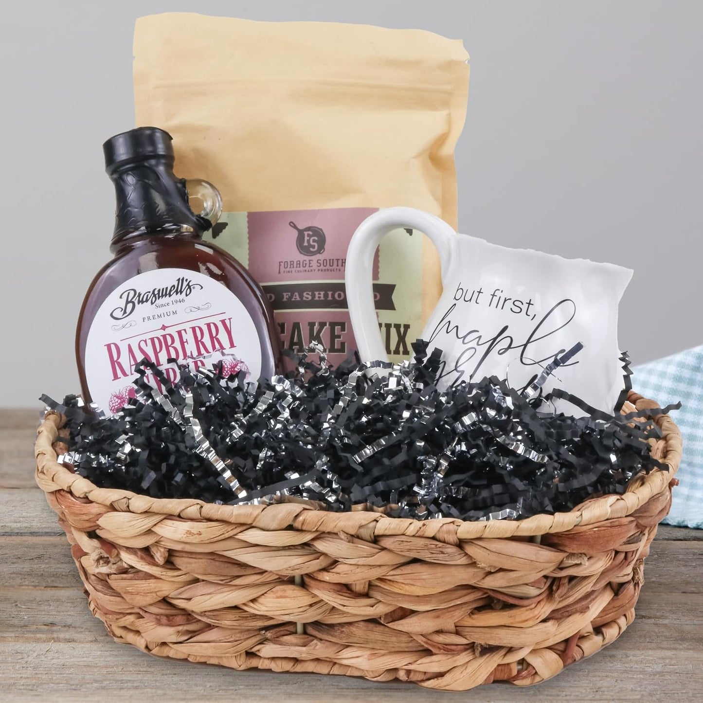 MagicWater Crinkle Cut Paper for Gift Baskets - 2LB - Black & Silver - Perfect for Shredded Paper Filler, Basket Filler, Gift Boxes, Bridesmaid Gifts, Halloween Stuffers & More – For All Occasions